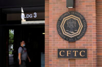 FILE PHOTO: Signage is seen outside of CFTC in Washington, D.C.