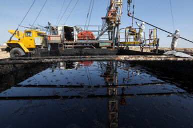 Operations at Airankol oil field in western Kazakhstan
