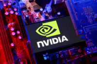 FILE PHOTO: Illustration shows NVIDIA logo and computer motherboard
