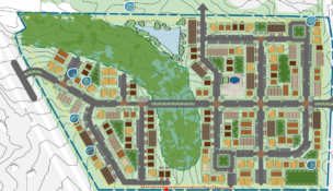 A concept of the 32-acre residential development being proposed at 8010 Walmsley Blvd. Image courtesy Chesterfield County