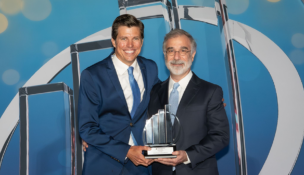 Luminoah founder and CEO Neal Piper accepted his EY Mid-Atlantic Entrepreneur of the Year Award in summer 2026. Photo courtesy Ernst & Young