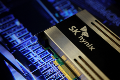 The logo of SK Hynix is seen on its product during The 26th Semiconductor Exhibition (SEDEX 2024) in Seoul, South Korea, on Oct. 23, 2024. Photo by Reuters/Kim Hong-Ji
