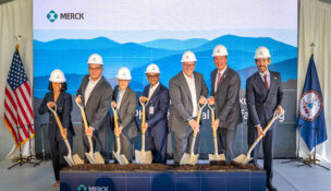 Then-Gov. Glenn Youngkin joined Merck & Co. at the October 2025 groundbreaking for Merck’s $3 billion expansion in Elkton. Photo by Kaitlyn DeHardie, Office of Gov. Glenn Youngkin
