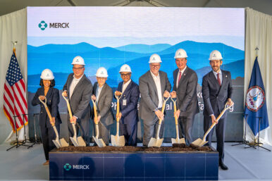 Then-Gov. Glenn Youngkin joined Merck & Co. at the October 2025 groundbreaking for Merck’s $3 billion expansion in Elkton. Photo by Kaitlyn DeHardie, Office of Gov. Glenn Youngkin