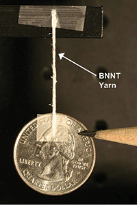 Fibril BNNT looks like cotton but is strong enough to be used in jet engines.Fibril BNNT looks like cotton but is strong enough to be used in jet engines.
