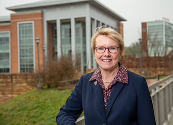 “First and foremost,” says the college’s chancellor, Donna Price Henry, “U.Va. Wise is here to serve Southwest Virginia.” Photo by Earl Neikirk