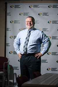 “We don’t know how they’re going to survive,” says Mark Scarano, executive director of the Community Business Partnership, about local small businesses hurt by the pandemic’s economic fallout. Photo by Stephen Gosling