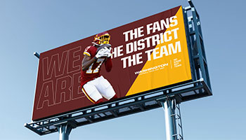 As part of its rebranding effort, the Washington Football Team in early September launched a new fan-focused ad campaign, “No Name But Team.”