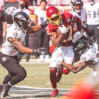 As of mid-October, the Washington Football Team was playing home games amid empty seats at FedExField. The team closed the stadium to fans due to the pandemic.