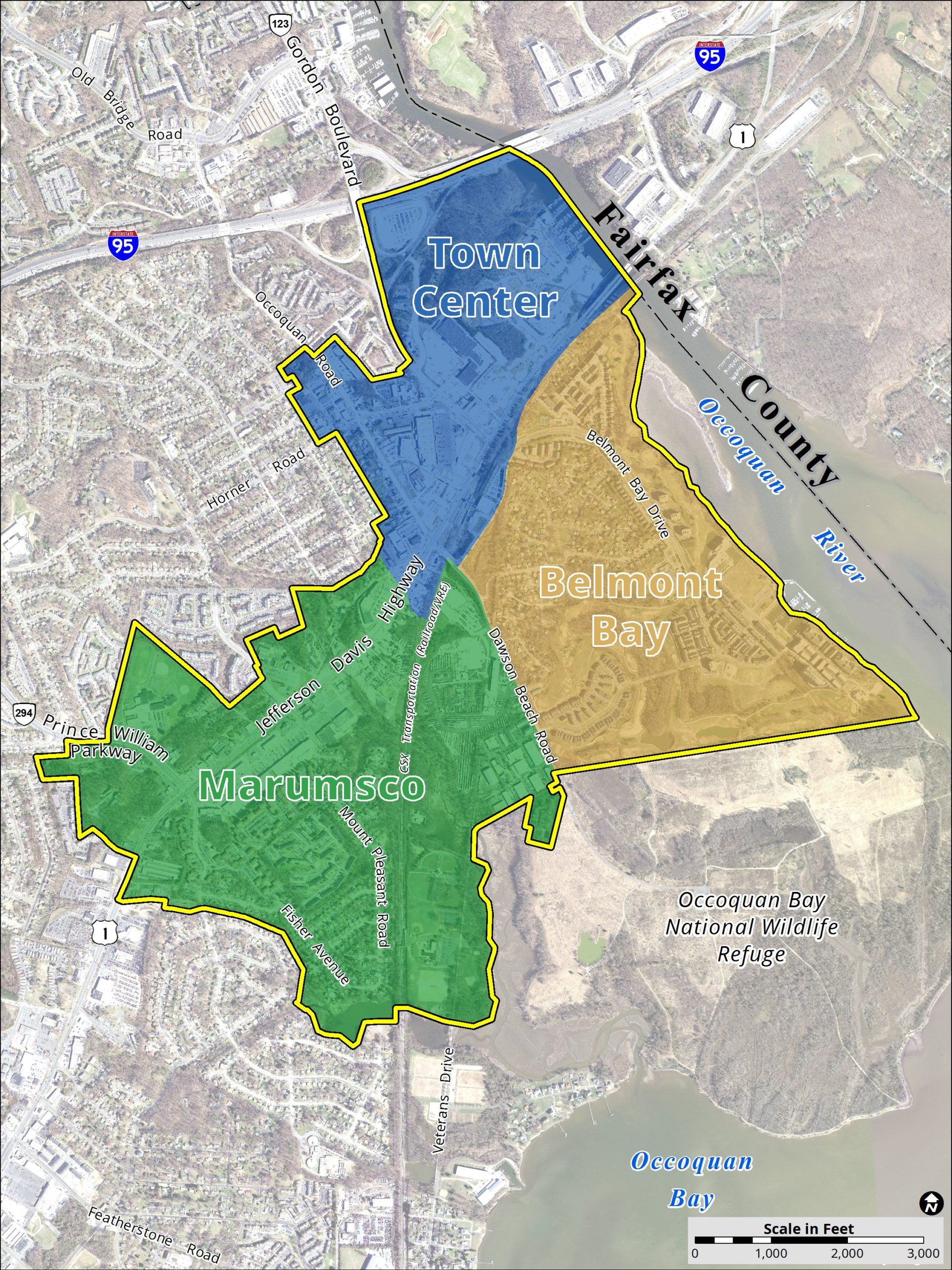 Map of ICI Group Cos. and Boosalis Properties' North Woodbridge Small Area Plan. Photo courtesy Prince William County