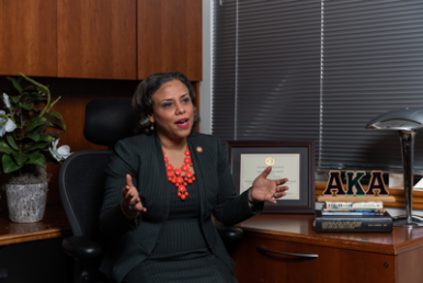 Formerly Old Dominion University's diversity director, Underwood has been developing the One Virginia strategic plan, a road map for building diversity in state government. Photo by Matthew R.O. Brown