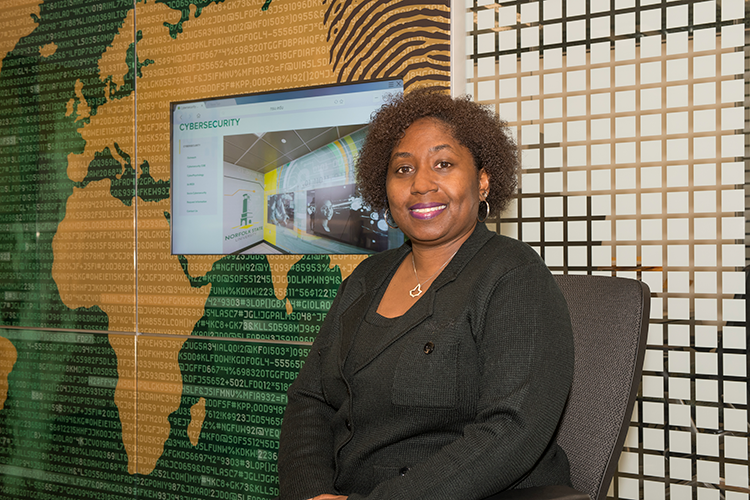 New partnerships and grants from companies such as Microsoft, Apple and IBM are expanding career exposure opportunities for NSU students, says Aurelia T. Williams, executive director of the university’s Cybersecurity Complex and interim vice provost for academic administration. Photo by Mark Rhodes