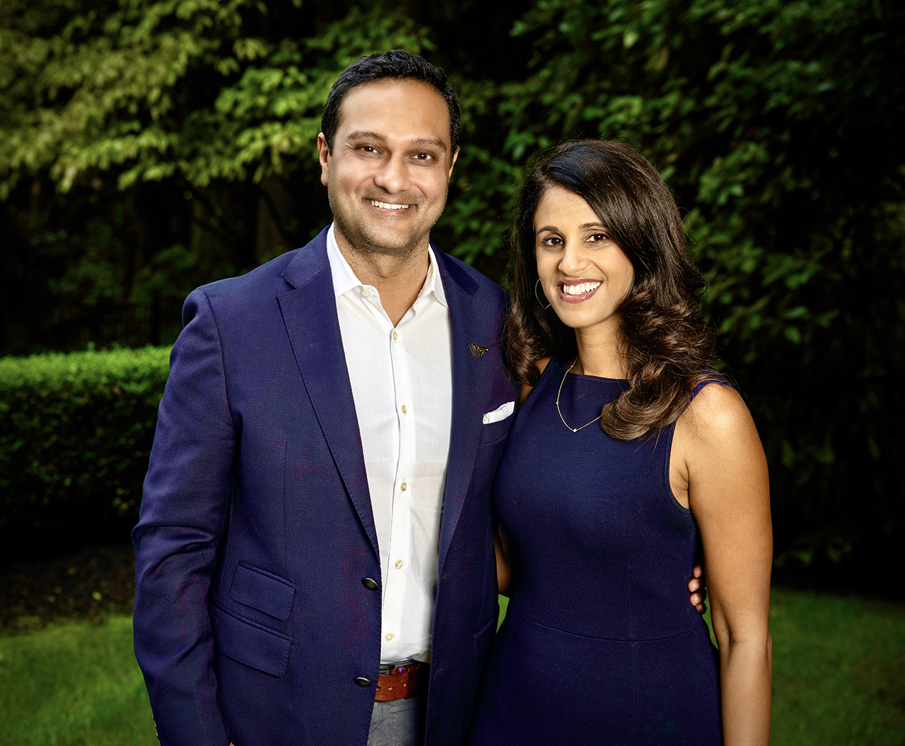Mehul and Hema Sanghani. Photo courtesy Virginia Tech