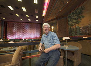 Fred Schoenfeld, owner of Portsmouth’s Commodore Theatre, is not sure how he will pay his employees once the state’s minimum wage reaches $11 an hour. Photo by Mark Rhodes