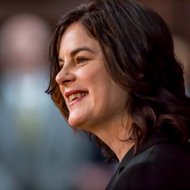 President Katherine Rowe says William & Mary underwent about five years' worth of change in the past year. Photo by Skip Rowland/William & Mary