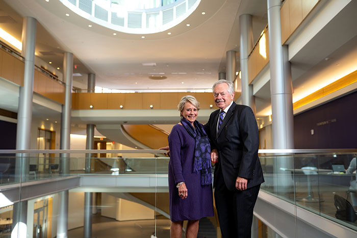 Philanthropists Carolyn and James Hartman donated $3.7 million to James Madison University toward the construction of Hartman Hall. Photo courtesy JMU Creative Media