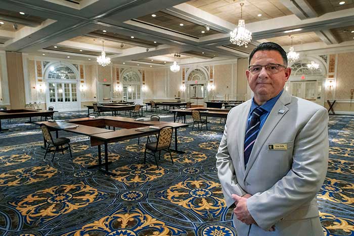 Business conference travel remains “tragic” going into the summer, says Brian Wells, general manager of the Hotel Roanoke & Conference Center. Photo by Don Petersen 
