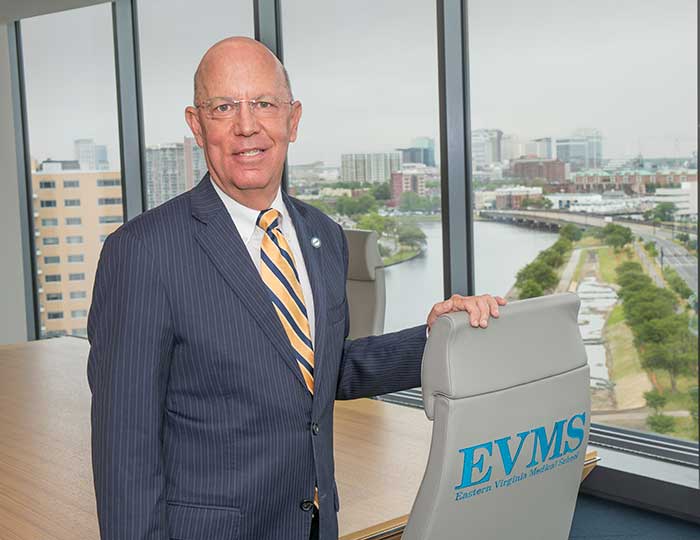 Dr. Richard V. Homan, president and provost of Eastern Virginia Medical School. photo by Mark Rhodes