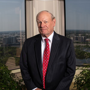 “Of all the people I have met, he was the most conscientious and hardest working,” says Hunton Andrews Kurth Special Counsel Allen Goolsby, who worked with Lewis Powell Jr. at the firm in the late 1960s. Photo by Matthew R.O. Brown