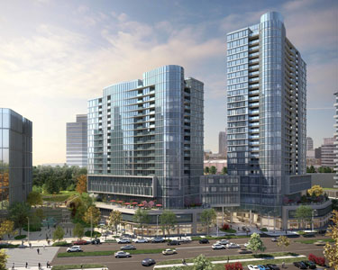 Projected to open in 2023 near Tysons Galleria, The Mather will offer two luxury apartment towers with a total of 300 units for senior citizens ages 62 and older. rendering courtesy Mather Life Ways