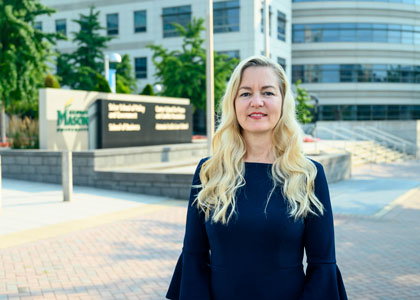 Liza Wilson Durant, Mason’s associate dean for strategic initiatives and community engagement, says the Institute of Digital InnovAtion will facilitate collaborations between university researchers, students, corporations and entrepreneurs. Photo by Will Schermerhorn