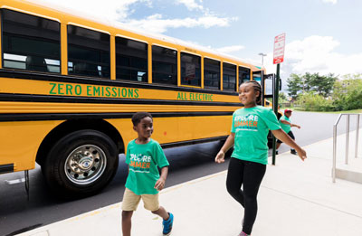 Dominion Energy plans to replace all gasoline-fueled Virginia school buses with electric buses by 2030. Photos courtesy Dominion Energy Inc.