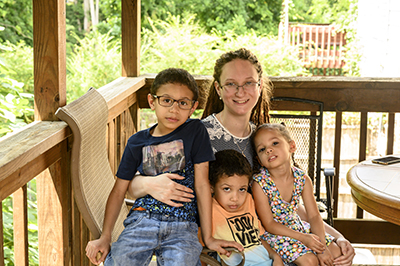 A single mom from Fredericksburg, Katherine Bray quit her direct mail job and went back to school. Now she works a hybrid part-time job while taking classes. Photo by Will Schermerhorn