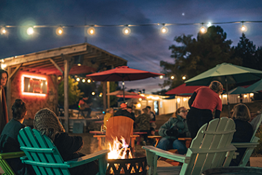 Brambly Park Winery opened in Richmond’s popular Scott’s Addition neighborhood in summer 2020, offering an outdoor gathering area and an indoor events space. Photo by Shandell Taylor