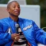 Pharrell Williams speaks during a panel discussion at his November 2021 Elephant in the Room economic conference at Norfolk State University. Photo by Leigh Vogel/Getty Images