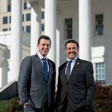 The state's November 2021 GOP sweep led to increased legislative clout for Southwest Virginia. Del. Israel O'Quinn, R-Bristol, (L) was appointed deputy majority whip by the new majority leader, Del. Terry Kilgore, R-Gate City. Photo by Caroline Martin