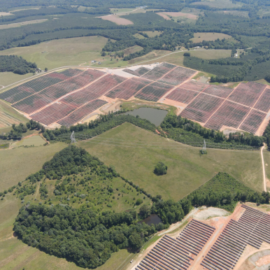 Appalachian Power entered into a purchase agreement in October 2021 to acquire power from the Leatherwood Solar plant in Henry County. Photo courtesy Appalachian Power
