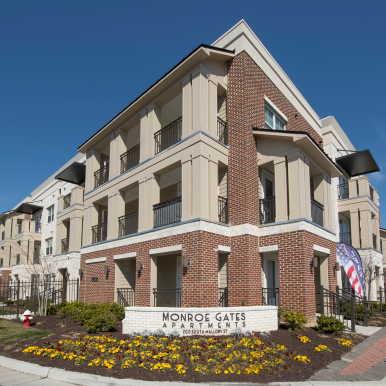 About 20% of units at the Monroe Gates Apartments in Hampton's Phoebus area are reserved for renters making 80% or less of area median income. Photo by Mark Rhodes
