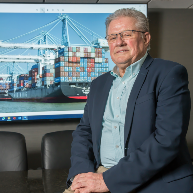 Roger Giesinger, president of the Hampton Roads Shipping Association, says there are many maritime jobs needing to be filled. Photo by Mark Rhodes