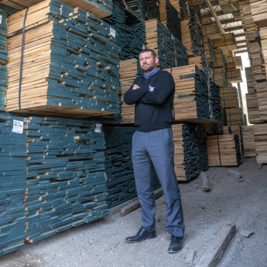 “As demand stands today, there's no end in sight to the congestion,” says Ryan Turman with The Turman Group, a forestry products exporter in Carroll County. Photo by Earl Neikirk