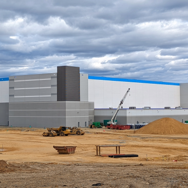 Amazon is building a 650,000-square-foot robotics fulfillment center expected to open in October in eastern Henrico County. Photo by Kira Jenkins