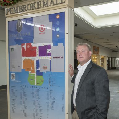 “Malls ... should be renovated every eight to 10 years,” says Ramsay Smith, president of Pembroke Realty Group, which is undertaking a $200 million makeover of Pembroke Mall. Photo by Mark Rhodes