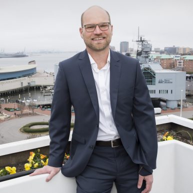Hampton Roads is aiming to become an East Coast hub for the burgeoning U.S. offshore wind industry, says Matt Smith with the Hampton Roads Alliance. Photo by Mark Rhodes