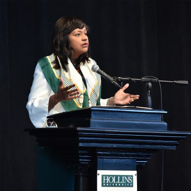Hollins University President Mary Dana Hinton says a recent $75 million anonymous gift underscores the importance of women's education. Hinton photo courtesy Hollins University
