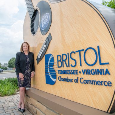 “We can't operate unless we collaborate,” says Beth Rhinehart, president and CEO of the Bristol Virginia/Tennessee Chamber of Commerce, which sponsors the Executive Leadership Institute. Photo by Earl Niekirk