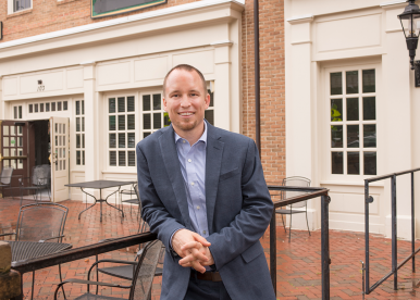 Entrepreneurial thinking is useful across industries, whether or not a student hopes to start their own business, says Graham Henshaw with William & Mary's Alan B. Miller Entrepreneurship Center. Photo by Mark Rhodes