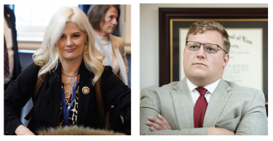 Delegates Marie March and Wren Williams will face each other in a Republican primary for the same seat in Floyd and Patrick counties. March photo by AP Photo/Steve Helber; Williams photo by Allison Lee Isley/The Washington Post via Getty Images