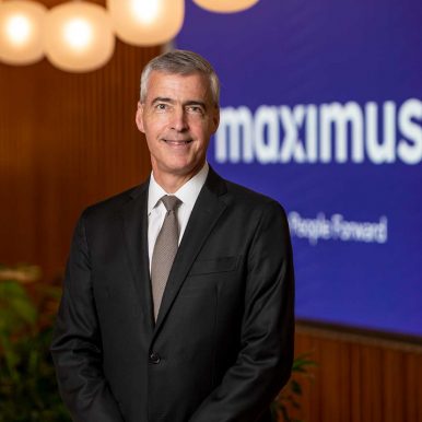 The Fairfax County area is “one of the very leading technology ecosystems in the country,” says Bruce Caswell, president and CEO of McLean-based Maximus. Photo by Will Schermerhorn