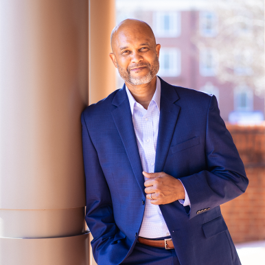 Virginia State University Provost Donald Palm says branding, social media and a state-sponsored program offering free tuition for eligible local students have helped fuel record enrollment. Palm photo by Shandell Taylor;