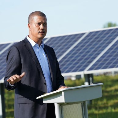 “When your lights are off, that's the only thing that matters,” says Dominion Energy Virginia President Ed Baine of the importance of ensuring the reliability of Virginia's power grid during and after the state-mandated transition to carbon-free renewable energy sources. Photo courtesy Dominion Energy Inc.