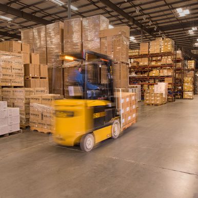Hampton Roads warehouses like this one operated by Chesapeake-based Givens Inc. are filled with surplus inventory that stacked up after demand for consumer goods cooled. Photo by Matthew R.O. Brown