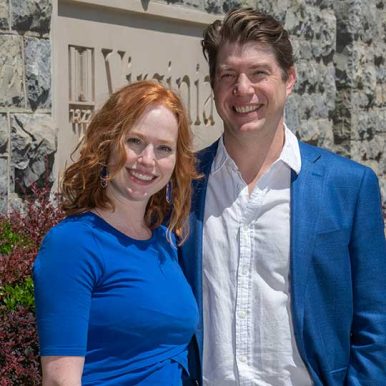 “We both loved being here during school and made many important connections,” says Dr. Adam Tate, who practices at Carilion with his wife and fellow VTSCOM graduate Dr. Megan Witham. Photos by Don Petersen