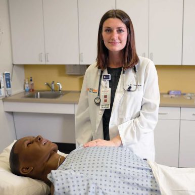 Inspired by a primary care doctor in her hometown, U.Va. medical student Emma Harrison plans to practice primary care medicine in a rural community. Photo by Norm Shafer