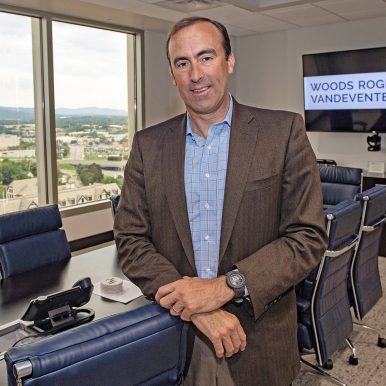 Roanoke-based Woods Rogers Vandeventer Black implemented a hybrid work policy that “strongly encourages” employees to work from the office three day a week, says the law firm's president, Dan Summerlin. Photo by Don Petersen
