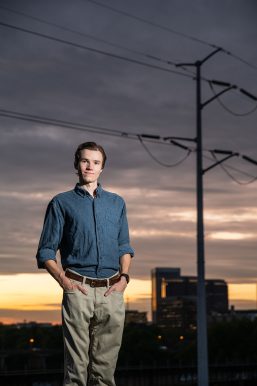 Michael Beiro's company, Linebird, produces a payload system and tools used on aerial drones for power-line inspection and maintenance. Photo by Caroline Martin