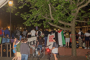 Student protestors at Virginia Commonwealth encampments on April 30. Photo by Summer DeCiucis, Capital News Service